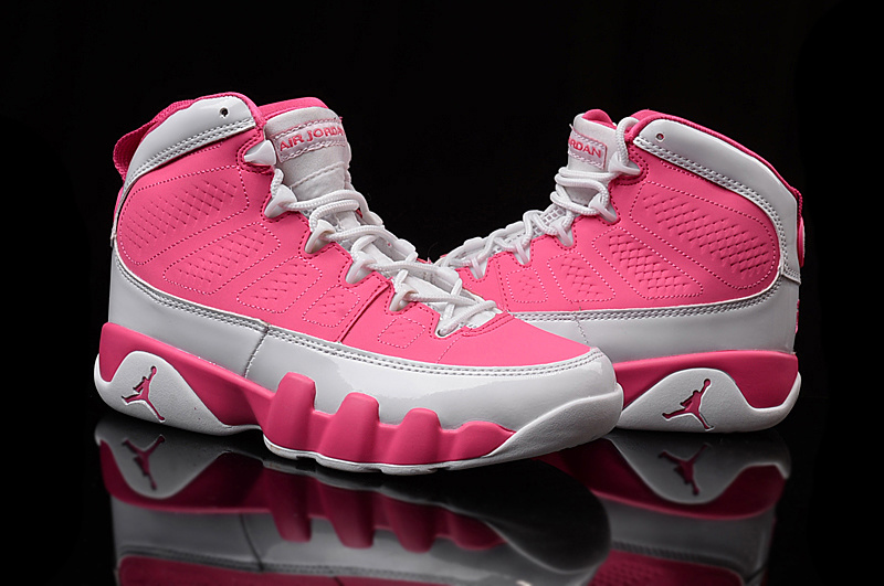 2016 Women Air Jordan 9 Pink White Shoes