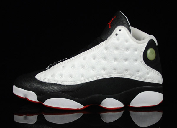 women air jordan 13 white true red black shoes