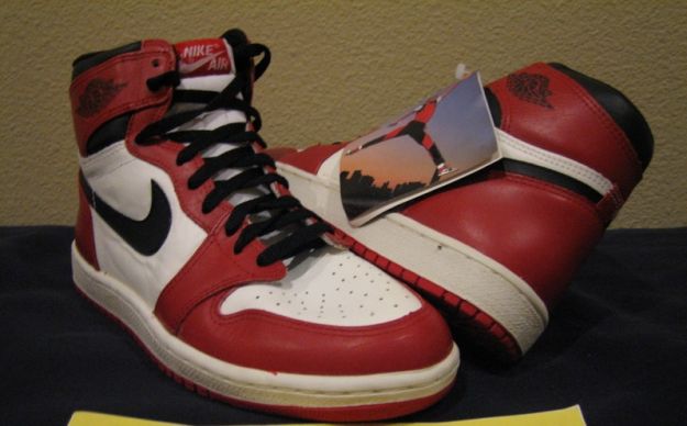 Authentic Air Jordan 1 Original 1985 White Black Red White Shoes - Click Image to Close