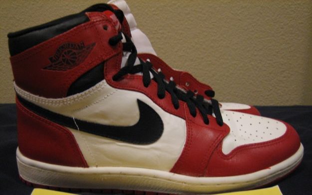 Authentic Air Jordan 1 Original 1985 White Black Red White Shoes - Click Image to Close