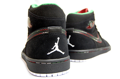 Authentic Air Jordan 1 Retro Black White Classic Green Varsity Red Shoes - Click Image to Close