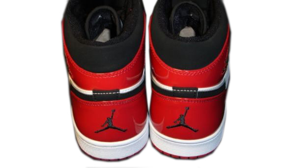 Authentic Air Jordan 1 Retro White Black Red Shoes