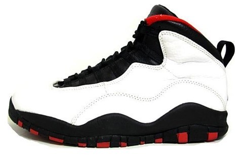 air jordan 10 original chicago bulls white black true red shoes