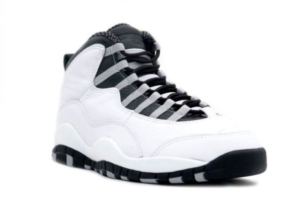 air jordan 10 original steels white black light steel grey shoes - Click Image to Close