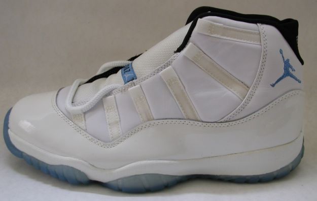 air jordan 11 original columbia white blue black shoes