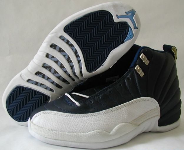 air jordan 12 original obsidian obsidian white french blue shoes