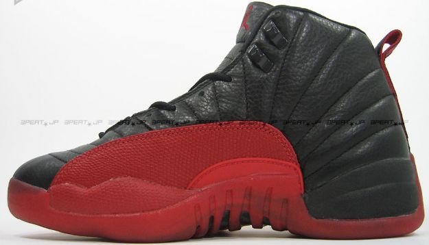 air jordan 12 original playoffs black varsity red shoes