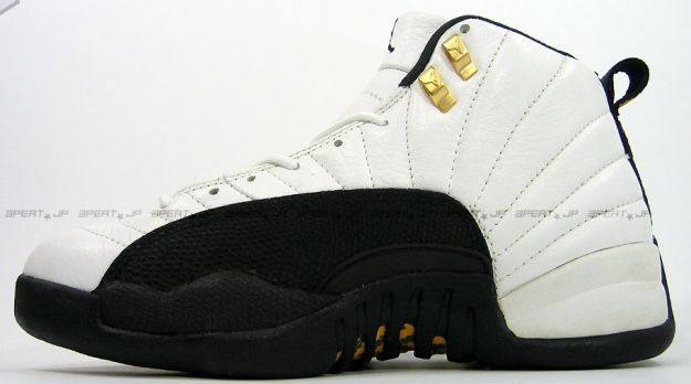 air jordan 12 original taxi white black gold shoes