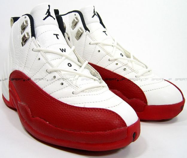 air jordan 12 original white varsity red shoes