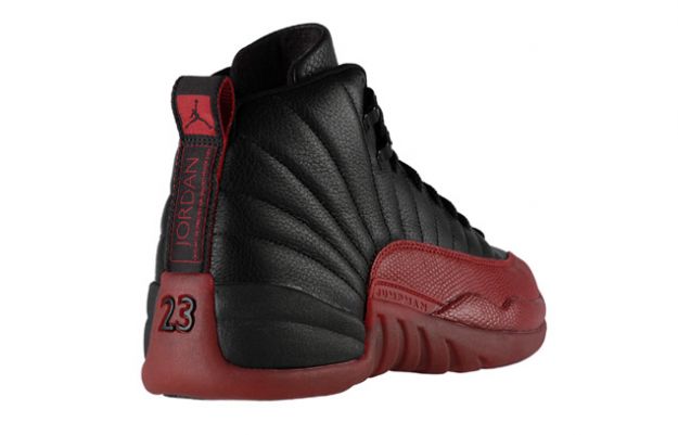 air jordan 12 retro playoffs black varsity red shoes