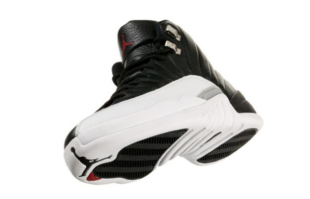 air jordan 12 retro playoffs black white shoes - Click Image to Close
