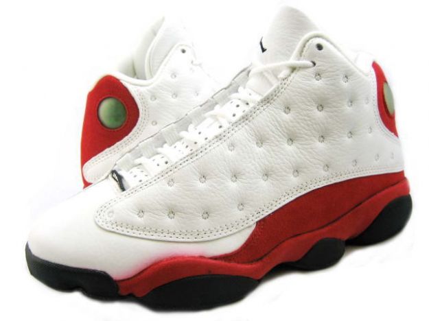 air jordan 13 original white black true red pearl shoes - Click Image to Close