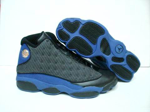 air jordan 13 retro black blue shoes