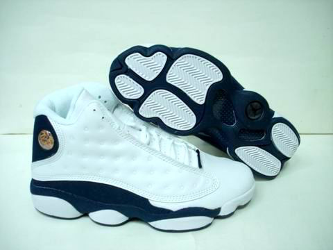 air jordan 13 retro white blue shoes