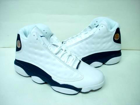 air jordan 13 retro white blue shoes