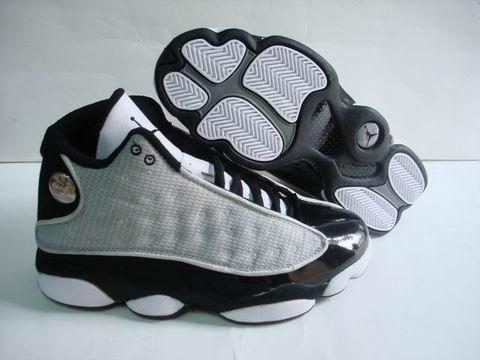 air jordan 13 retro white lgrey black shoes