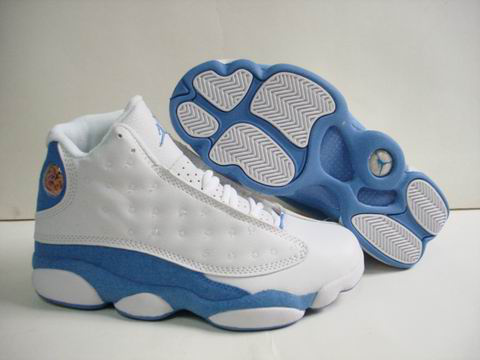 air jordan 13 retro white light blue shoes