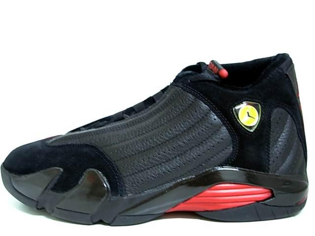 Original Air Jordan 14 Final Last Shot Black Varsity Red Shoes