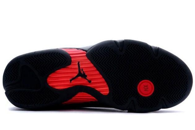 Original Air Jordan 14 Final Last Shot Black Varsity Red Shoes - Click Image to Close