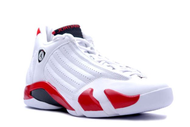 air jordan 14 retro white black varsity red shoes
