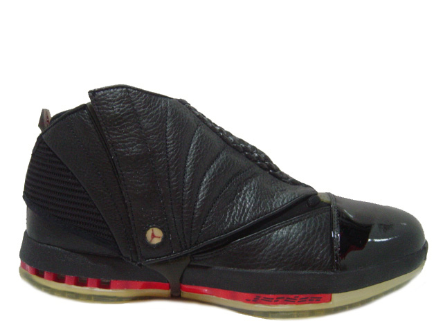 original air jordan 16 black varsity red shoes