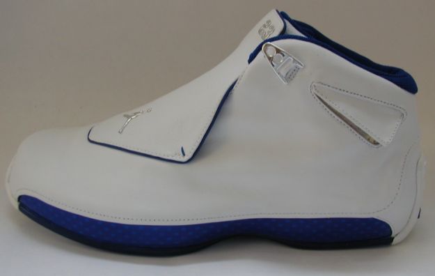 original air jordan 18 white roya blue shoes