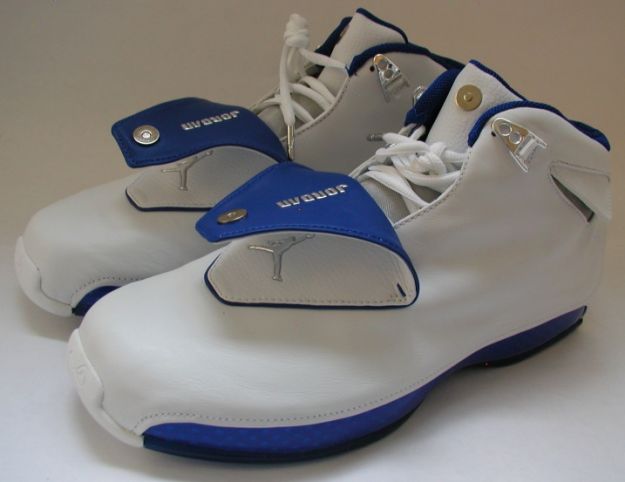 original air jordan 18 white roya blue shoes