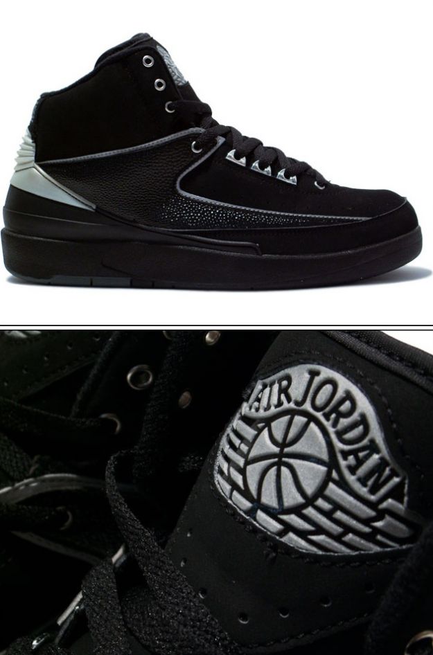 Authentic Air Jordan 2 Retro Black Chrome Shoes