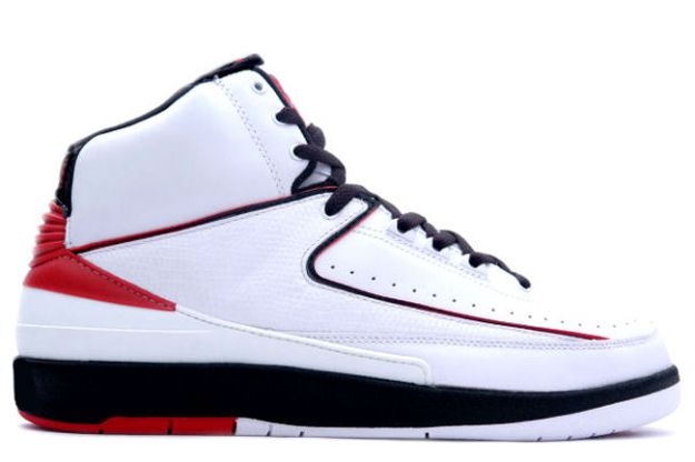 Authentic Air Jordan 2 Retro White Varsity Red Black Shoes - Click Image to Close