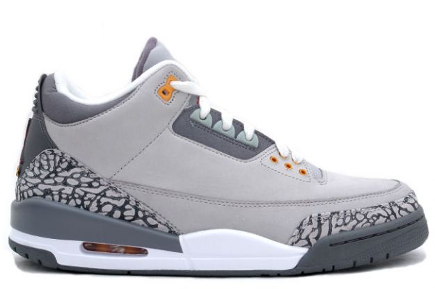 Authentic Air Jordan 3 Retro Silver Sport Red Light Graphite Orange Peel Shoes - Click Image to Close