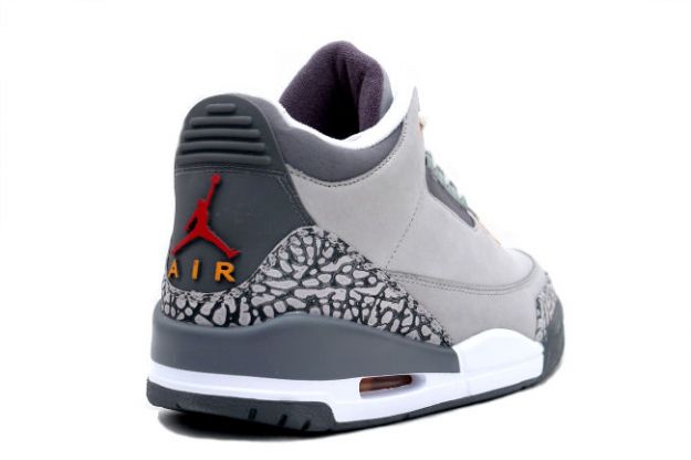 Authentic Air Jordan 3 Retro Silver Sport Red Light Graphite Orange Peel Shoes - Click Image to Close