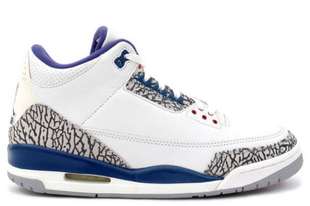 Authentic Air Jordan 3 Retro White True Blue Cement Shoes - Click Image to Close