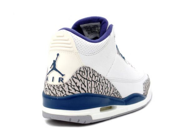 Authentic Air Jordan 3 Retro White True Blue Cement Shoes