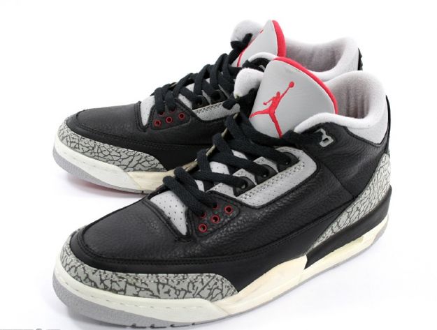 Authentic Air Jordan 3 Retro Black Cement Grey Countdown Pack Shoes