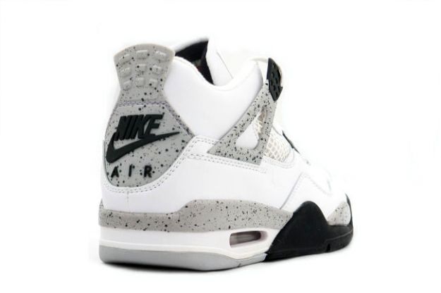 air jordan 4 retro 1999 white black cement shoes for sale online
