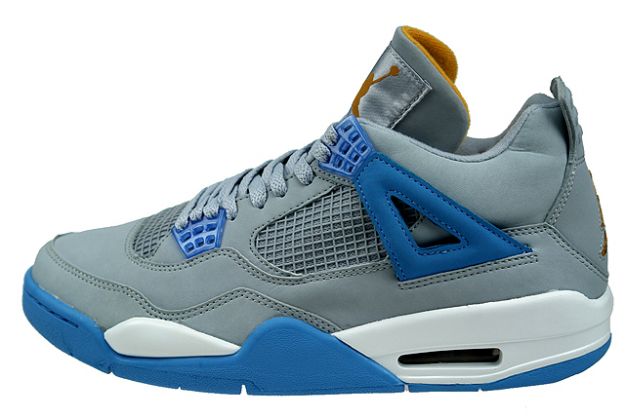 air jordan 4 retro mist blue university blue gold leaf white shoes for sale online - Click Image to Close