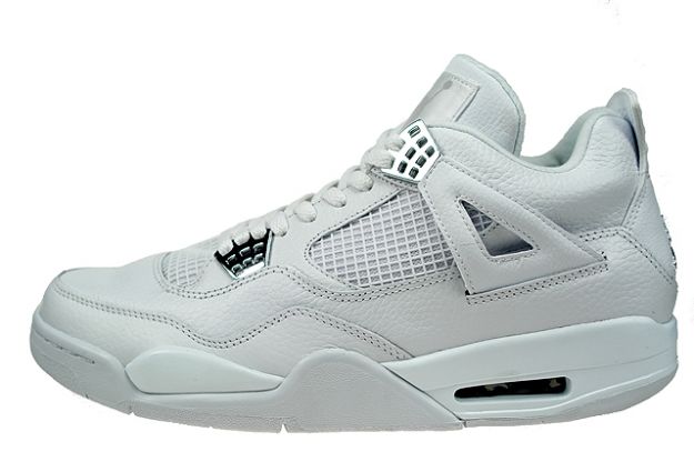 air jordan 4 retro pure money white metallic silver shoes for sale online - Click Image to Close