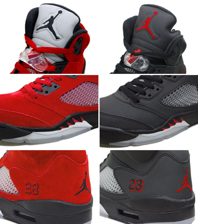 Air Jordan 5 Raging Bull Pack Varsity Red Black Package On Sale - Click Image to Close