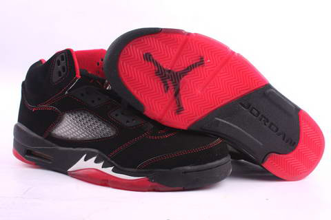 air jordan 5 retro black red fire white shoes for sale online - Click Image to Close