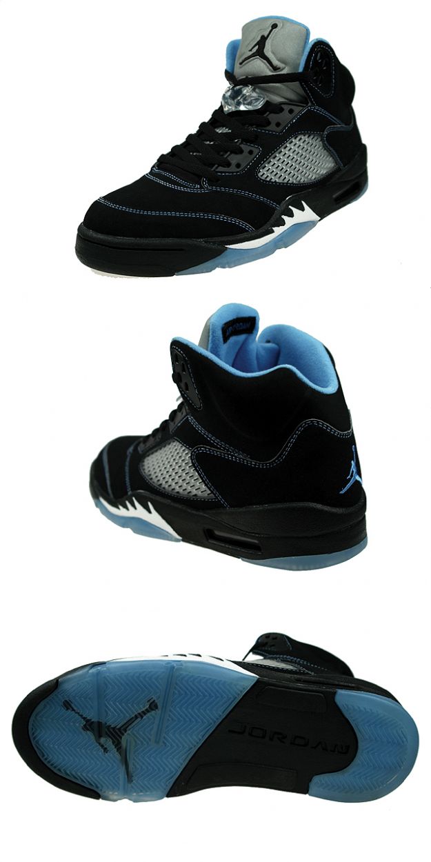 air jordan 5 retro black university blue white shoes for sale online - Click Image to Close