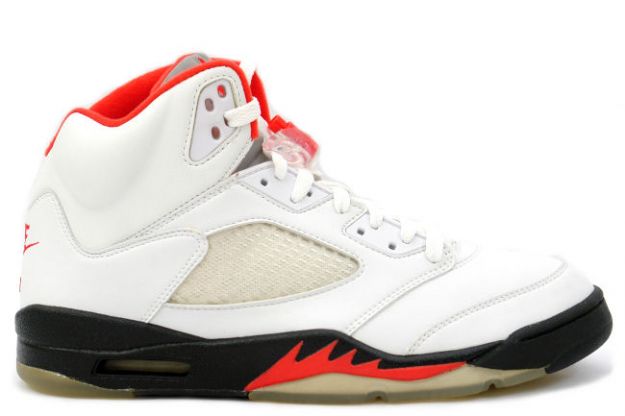 air jordan 5 retro fire red white black fire red shoes for sale online - Click Image to Close