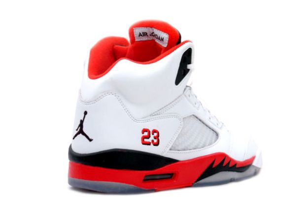 air jordan 5 retro fire red white fire red black shoes for sale online - Click Image to Close