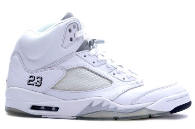 air jordan 5 retro white metallic silver black shoes for sale online - Click Image to Close