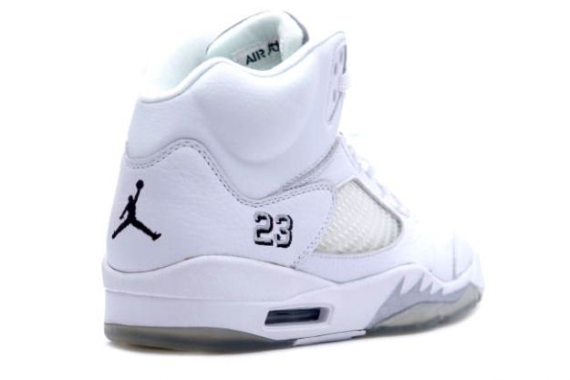 air jordan 5 retro white metallic silver black shoes for sale online - Click Image to Close