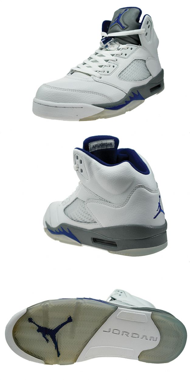 air jordan 5 retro white sport royal stealth shoes for sale online
