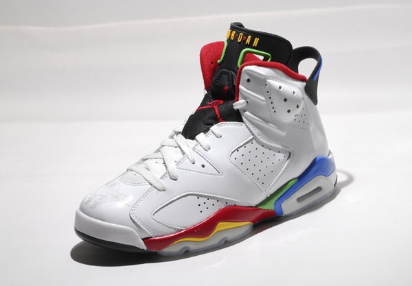 cheap air jordan 6 olympics colors white shoes - Click Image to Close