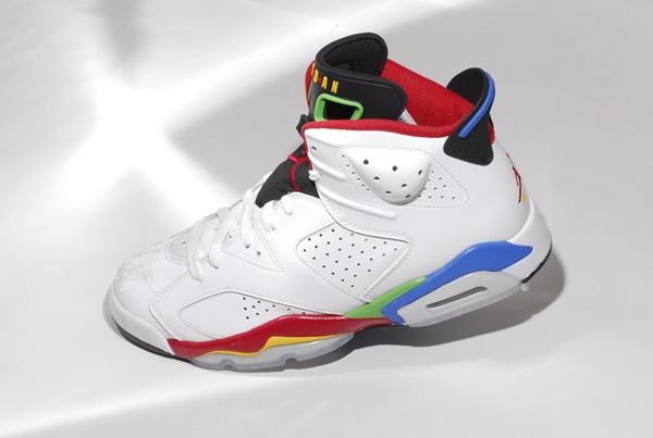 cheap air jordan 6 olympics colors white shoes