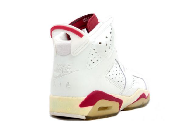 cheap air jordan 6 original og off white maroon shoes