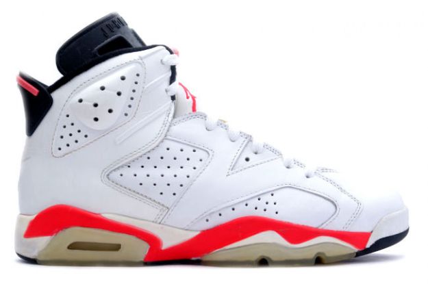 cheap air jordan 6 original white infared black shoes - Click Image to Close