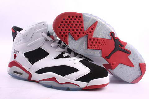 cheap air jordan 6 retro white black red shoes